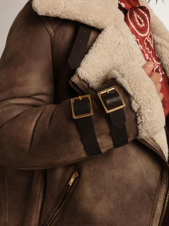 mujer chaqueta de piel de oveja chelsey de la colección JourneyGolden Goose 02H61037
