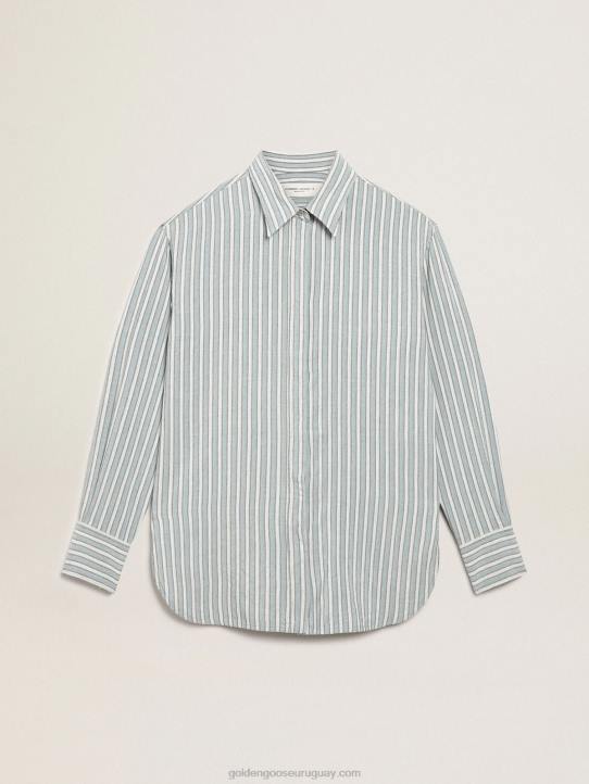 mujer Camisa boyfriend con rayas agua de la colección JourneyGolden Goose 02H6975