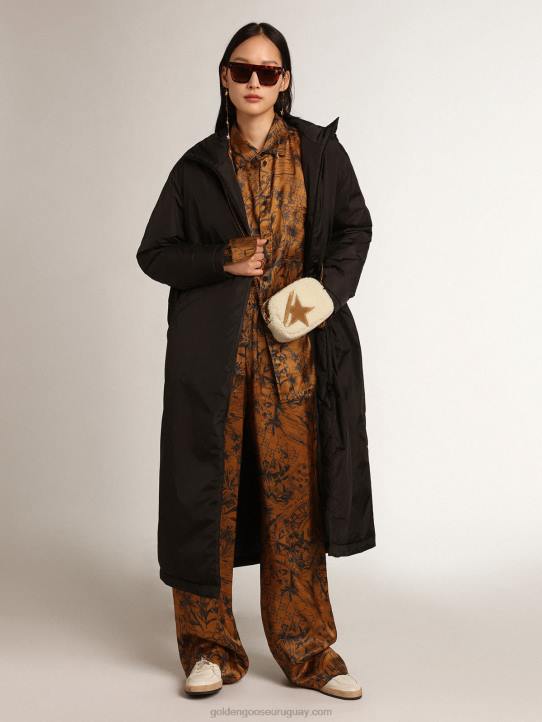 mujer Camisa boyfriend en marrón dorado con estampado de libretas de la colección JourneyGolden Goose 02H61002