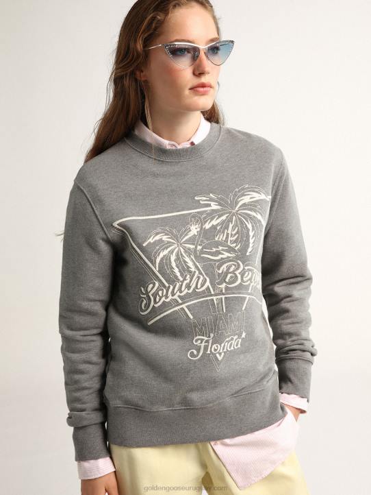 mujer camisa oversize de la colección journey con pines y rayas verticales rosas y blancasGolden Goose 02H61024