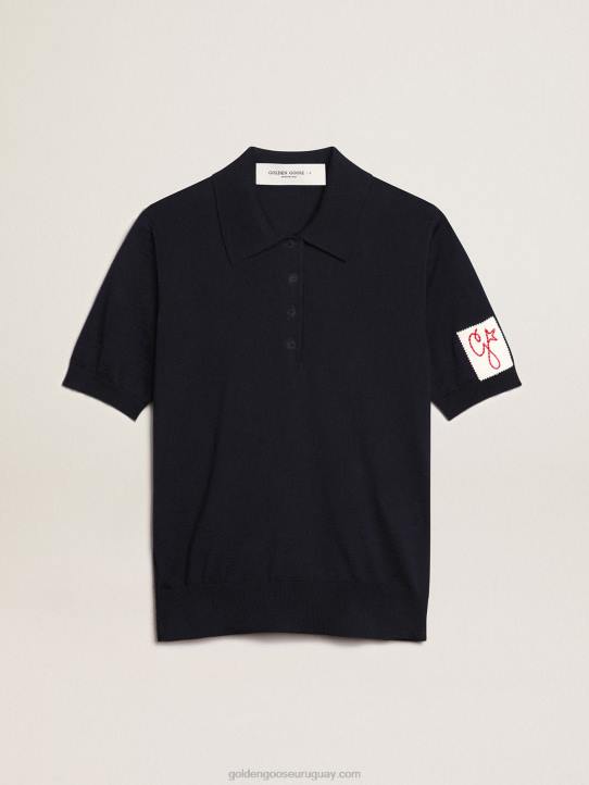 mujer polo de lana merino azul marinoGolden Goose 02H6934
