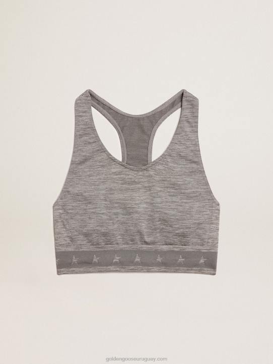 mujer top deportivo gris jaspeadoGolden Goose 02H6984