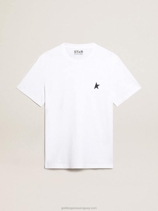 mujer camiseta blanca con estrella azul oscuro en el frenteGolden Goose 02H6925