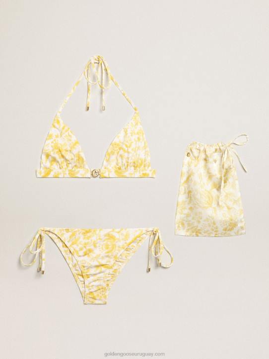 mujer bikini resort collection con estampado amarillo limónGolden Goose 02H61008