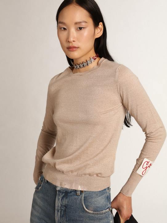mujer jersey de la colección en lana merino marrón claroGolden Goose 02H61003