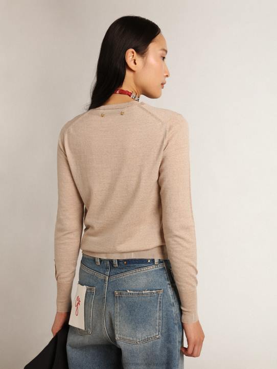 mujer jersey de la colección en lana merino marrón claroGolden Goose 02H61003