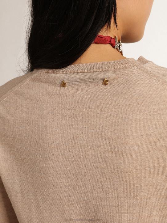 mujer jersey de la colección en lana merino marrón claroGolden Goose 02H61003