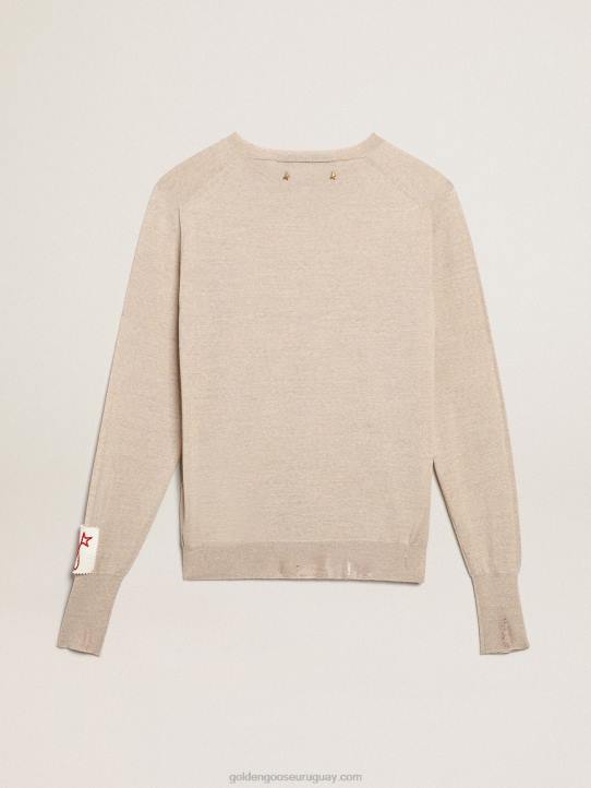 mujer jersey de la colección en lana merino marrón claroGolden Goose 02H61003