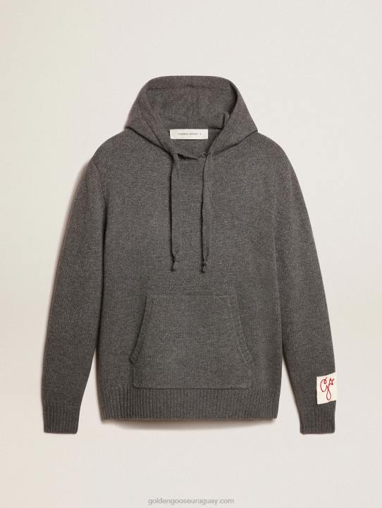 mujer sudadera de mezcla de cachemir gris con capuchaGolden Goose 02H6988