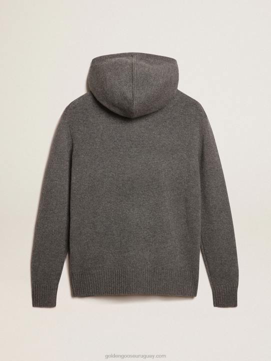 mujer sudadera de mezcla de cachemir gris con capuchaGolden Goose 02H6988