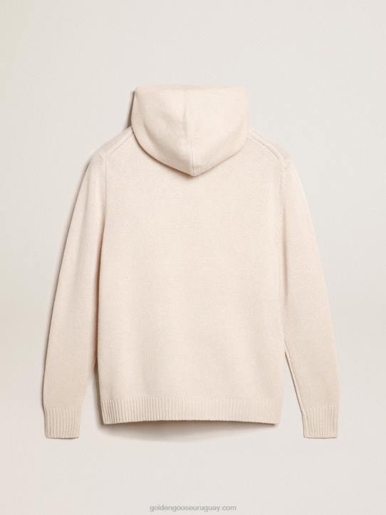 mujer sudadera de mezcla de cachemira blanca con capuchaGolden Goose 02H6983