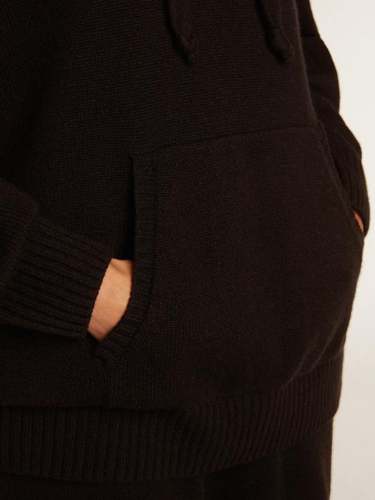 mujer sudadera de mezcla de cachemira negra con capuchaGolden Goose 02H6986