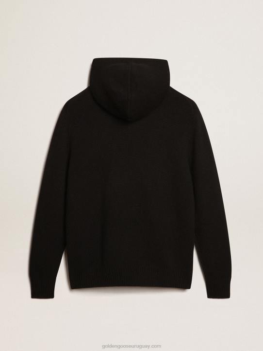 mujer sudadera de mezcla de cachemira negra con capuchaGolden Goose 02H6986
