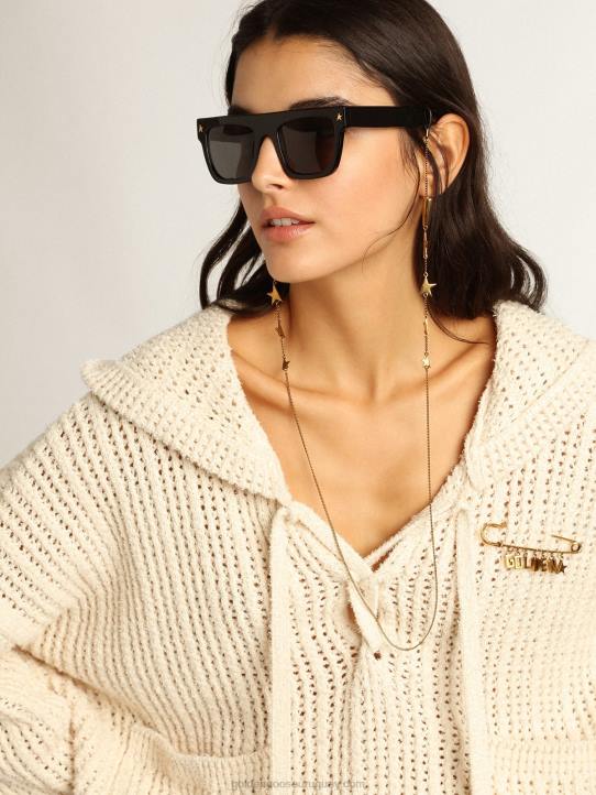 mujer top con capucha de algodón color papiroGolden Goose 02H61046