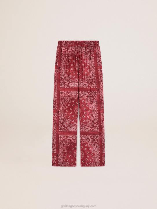 mujer Joggers burdeos con estampado de cachemiraGolden Goose 02H61035