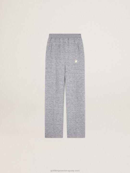 mujer Joggers grises con estrella dorada delanteGolden Goose 02H61039