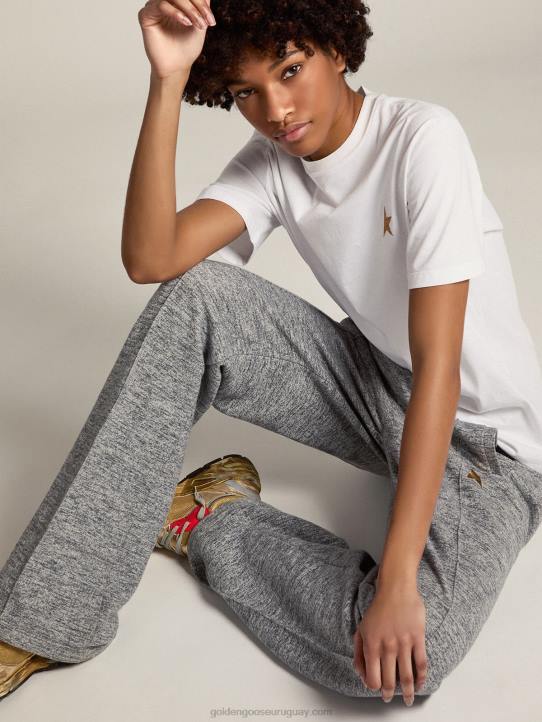 mujer Joggers grises con estrella dorada delanteGolden Goose 02H61039