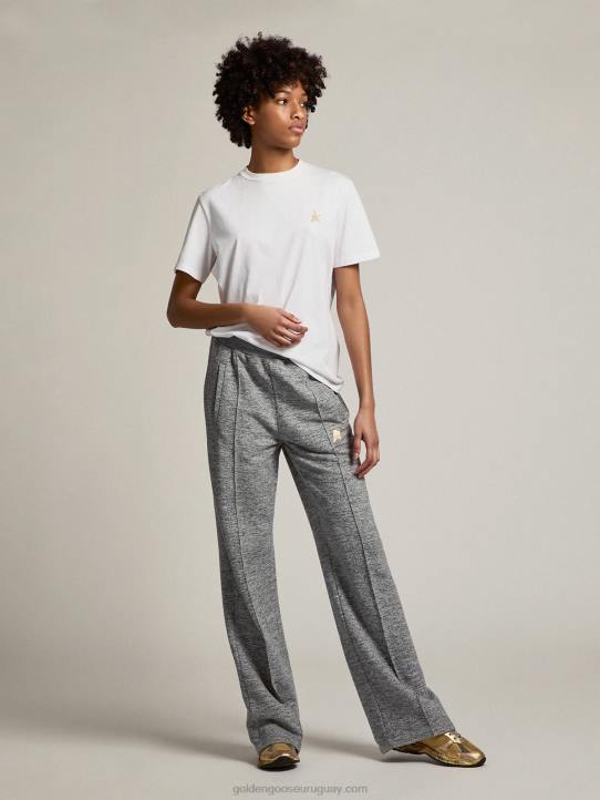 mujer Joggers grises con estrella dorada delanteGolden Goose 02H61039