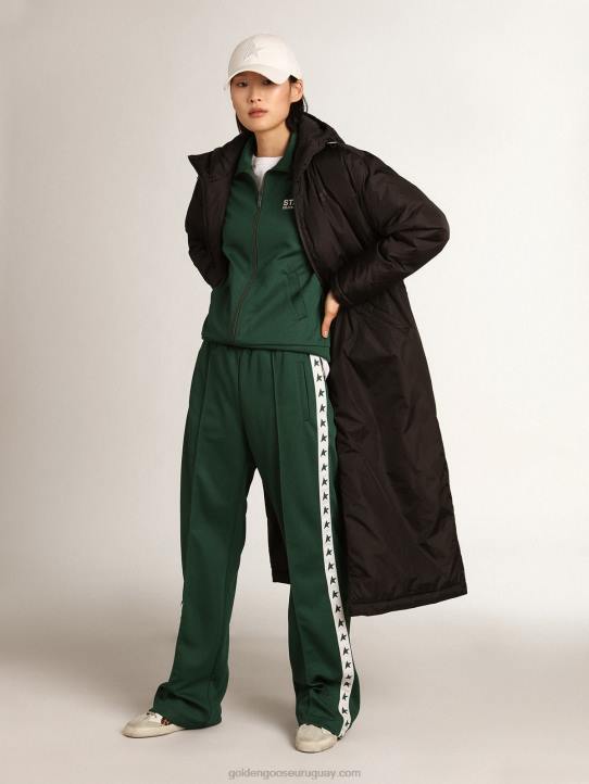mujer Pantalón jogging verde brillante colección dorotea star con tira y estrellas en contrasteGolden Goose 02H61063