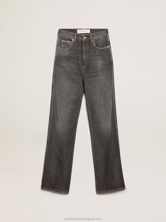 mujer Vaquero Frida negro efecto lavado a la piedra de la colección JourneyGolden Goose 02H6939