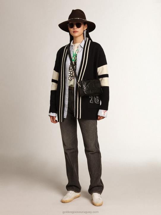 mujer Vaquero Frida negro efecto lavado a la piedra de la colección JourneyGolden Goose 02H6939