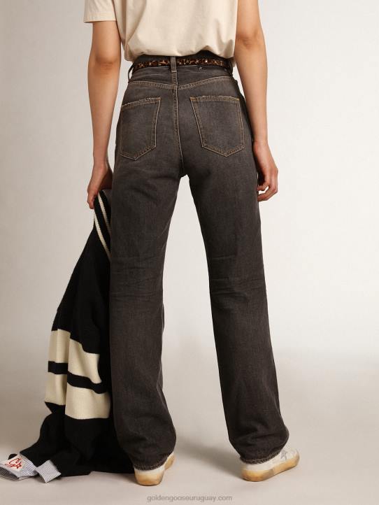 mujer Vaquero Frida negro efecto lavado a la piedra de la colección JourneyGolden Goose 02H6939