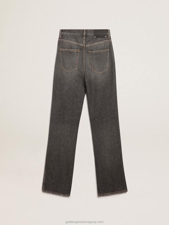mujer Vaquero Frida negro efecto lavado a la piedra de la colección JourneyGolden Goose 02H6939