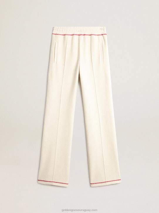 mujer joggers heritage blancos con logo cnyGolden Goose 02H6978