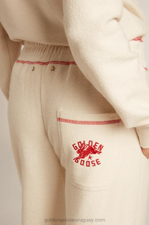 mujer joggers heritage blancos con logo cnyGolden Goose 02H6978