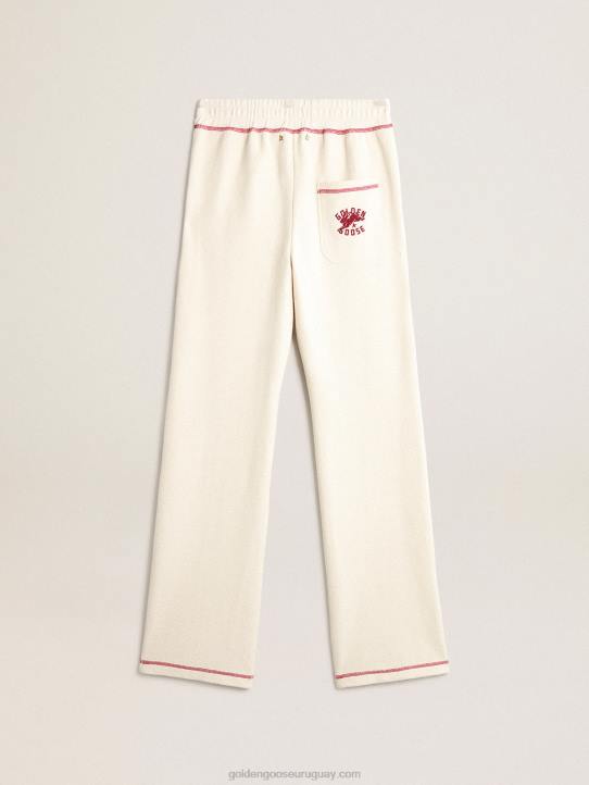 mujer joggers heritage blancos con logo cnyGolden Goose 02H6978
