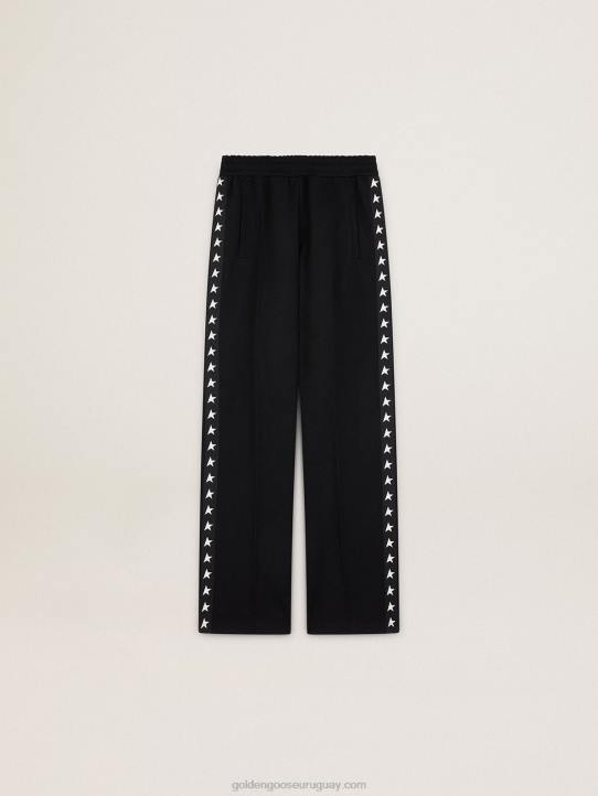mujer joggers negros con estrellas blancas en los costadosGolden Goose 02H61057