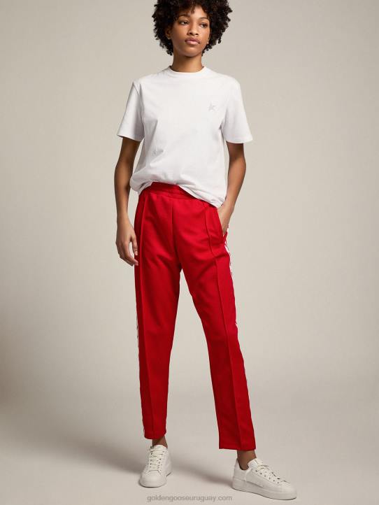mujer joggers rojos con estrellas rojas en los costadosGolden Goose 02H6960