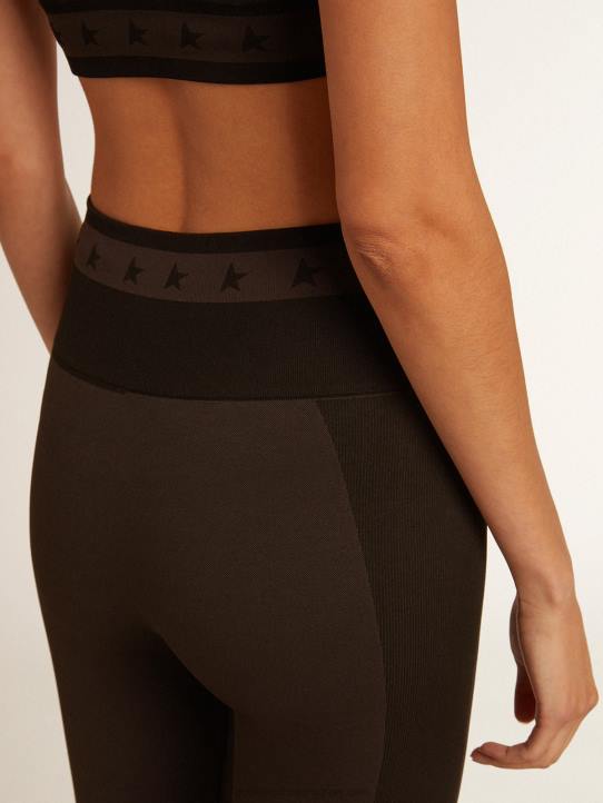 mujer leggins negros con costura mixtaGolden Goose 02H6987