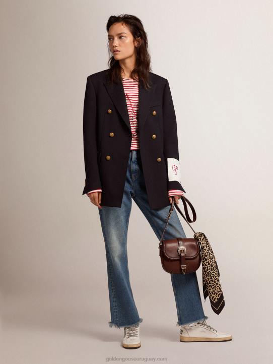mujer vaqueros cropped acampanados de la colección con lavado medioGolden Goose 02H61014