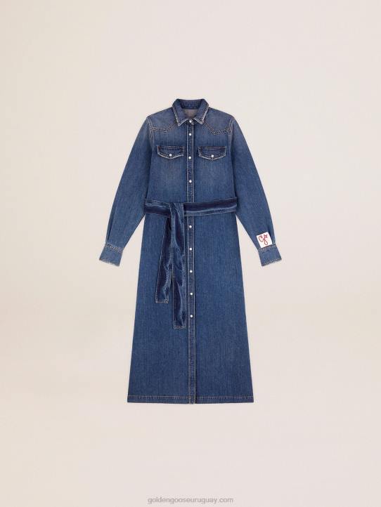 mujer vestido camisero de mezclillaGolden Goose 02H61027