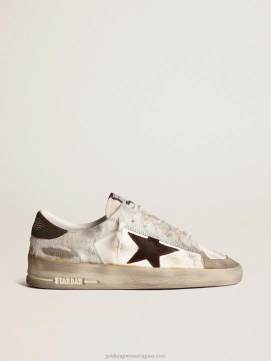 mujer stardan de napa y piel de potro con estrella de ante marrónGolden Goose 02H6159