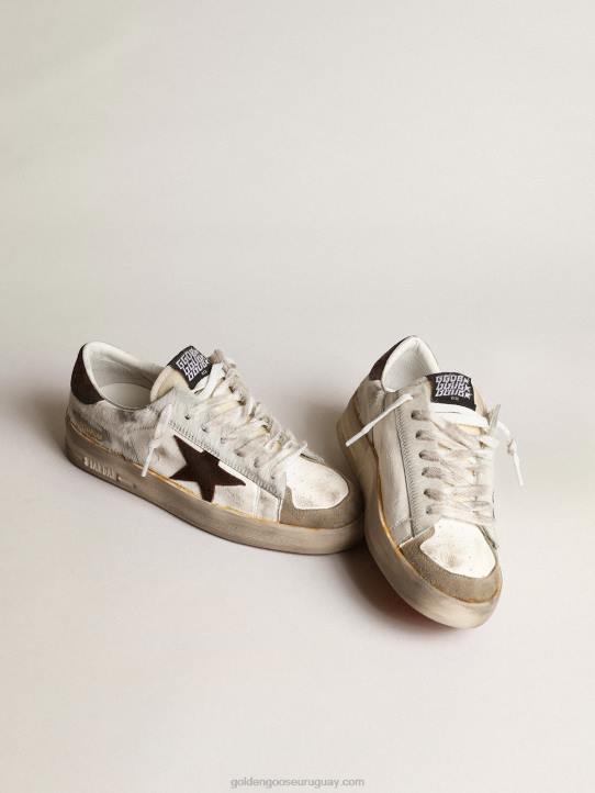 mujer stardan de napa y piel de potro con estrella de ante marrónGolden Goose 02H6159