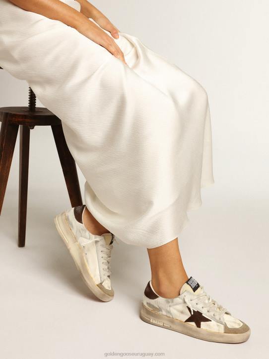 mujer stardan de napa y piel de potro con estrella de ante marrónGolden Goose 02H6159
