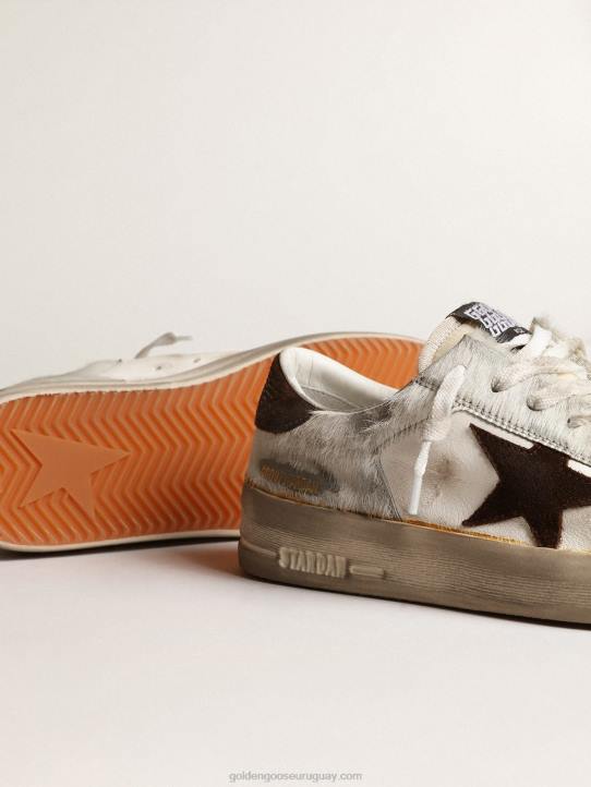 mujer stardan de napa y piel de potro con estrella de ante marrónGolden Goose 02H6159