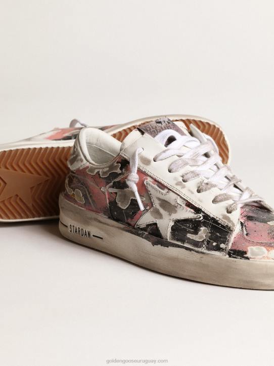 mujer stardan lab en cuero con salpicaduras de pintura por toda la superficieGolden Goose 02H6214