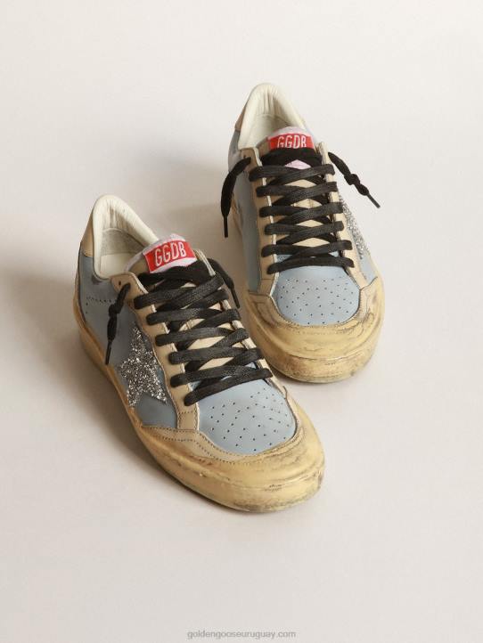 mujer ball star lab de cuero azul claro ahumado con estrella de swarovskiGolden Goose 02H6202