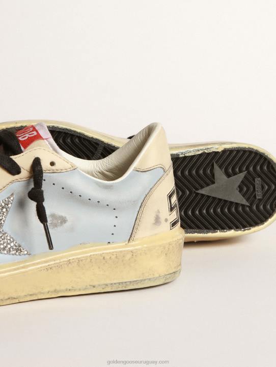 mujer ball star lab de cuero azul claro ahumado con estrella de swarovskiGolden Goose 02H6202