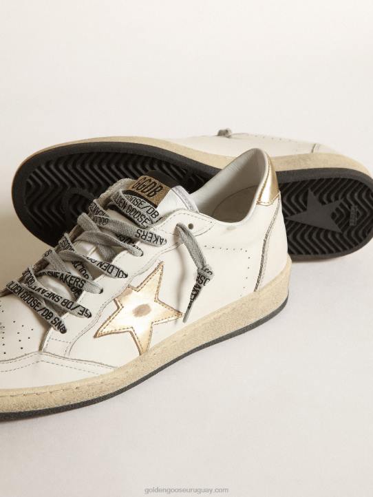 mujer zapatillas Ball Star con estrella dorada y refuerzo en el talónGolden Goose 02H68