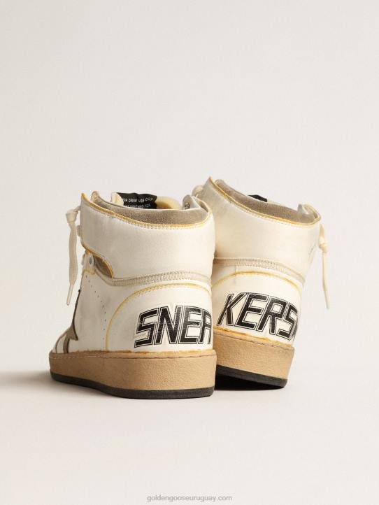 mujer sky-star de napa blanca con estrella de ante gris tórtolaGolden Goose 02H6179