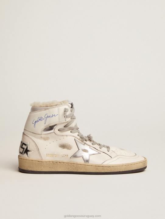 mujer zapatillas sky-star con firma en el tobillo y forro de borregoGolden Goose 02H6126