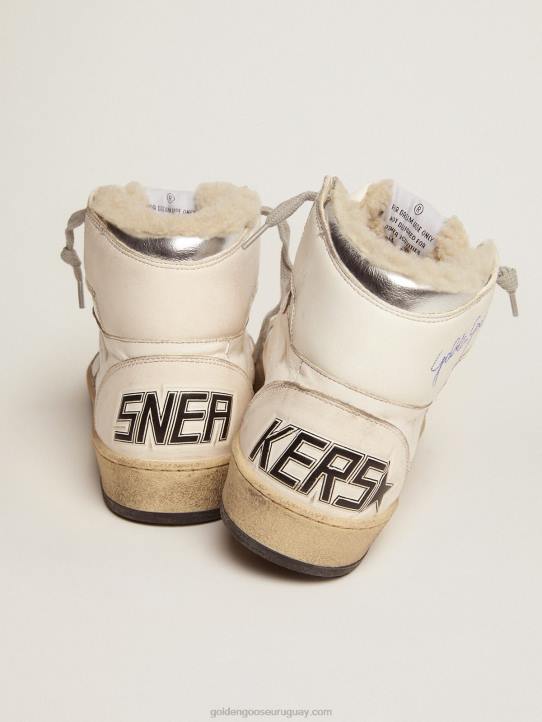 mujer zapatillas sky-star con firma en el tobillo y forro de borregoGolden Goose 02H6126