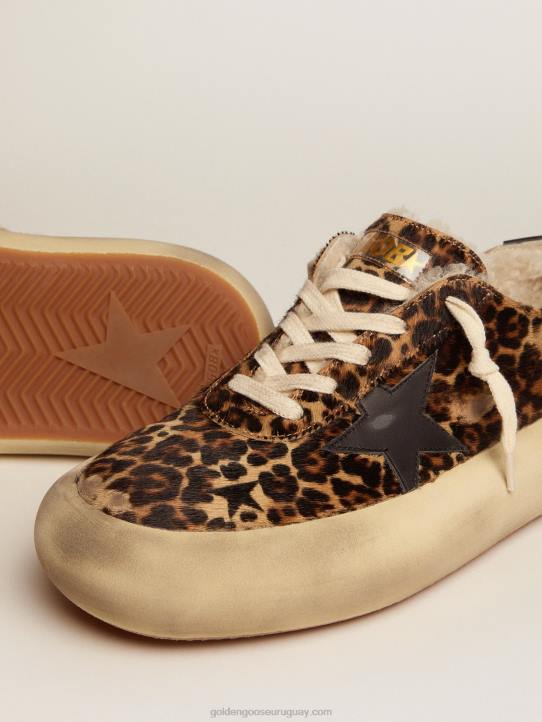 mujer zapatos space-star de piel de potro animal print con forro de borregoGolden Goose 02H6154