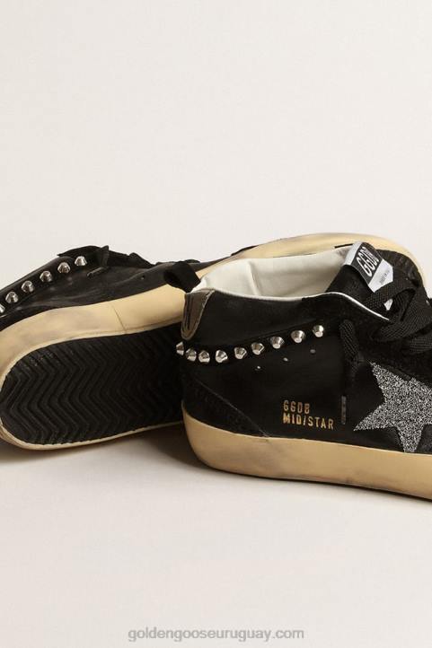 mujer mid star de napa y ante negro con estrella de cristal de swarovskiGolden Goose 02H6161