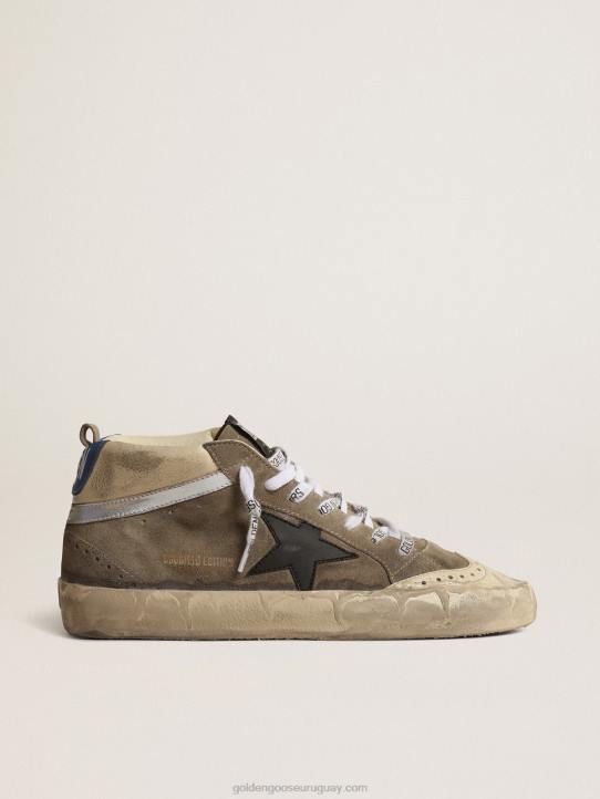 mujer mid star lab de ante gris con estrella negraGolden Goose 02H6215
