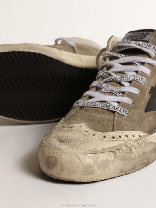 mujer mid star lab de ante gris con estrella negraGolden Goose 02H6215